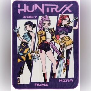 K-Pop Demon Hunters Kids Throw Blanket - Purple & Pink